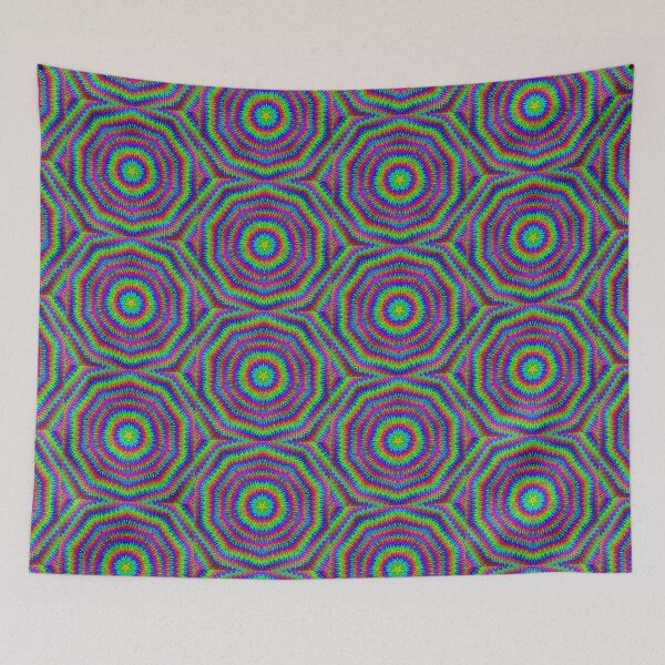 Item preview, Rainbow Trippy Psychedelic Pattern designed and sold by RiaBubble.
