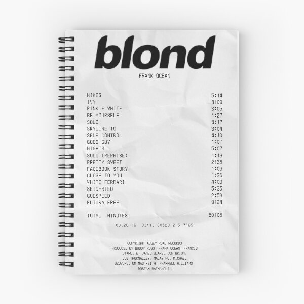 Item preview, album receipt designed and sold by Jenna Gardner.