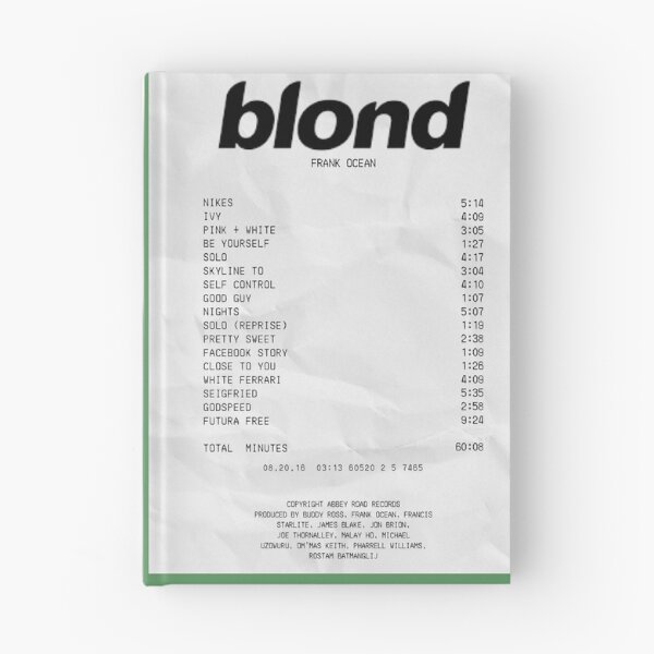 Item preview, album receipt designed and sold by Jenna Gardner.