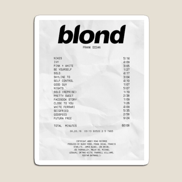 Item preview, album receipt designed and sold by Jenna Gardner.