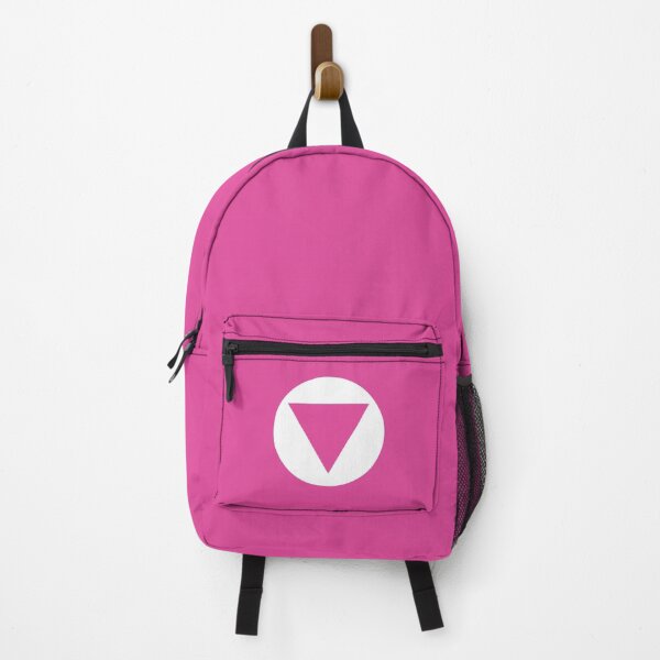 Item preview, Gay Pride - Pink Triangle on White Circle designed and sold by ShowYourPRIDE.