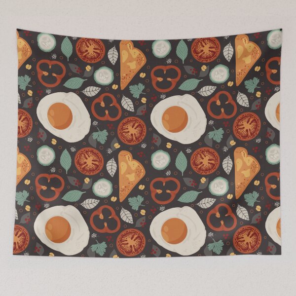 Item preview, Eggs And Toast Breakfast Pattern designed and sold by Simplulina.