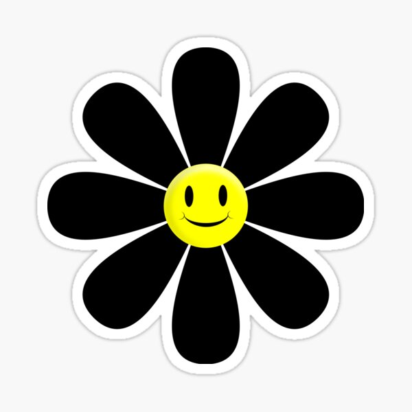 Rainbow Flower Smiley Sticker