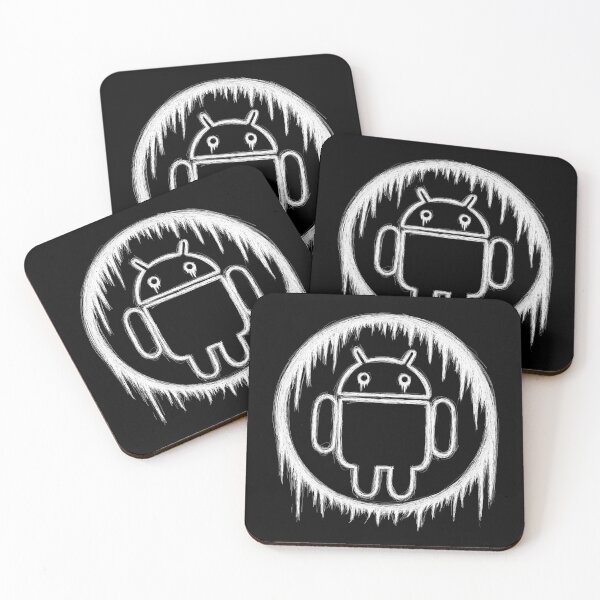 Item preview, Android logo digital painting emo sketch white outline designed and sold by sfantujimmy.