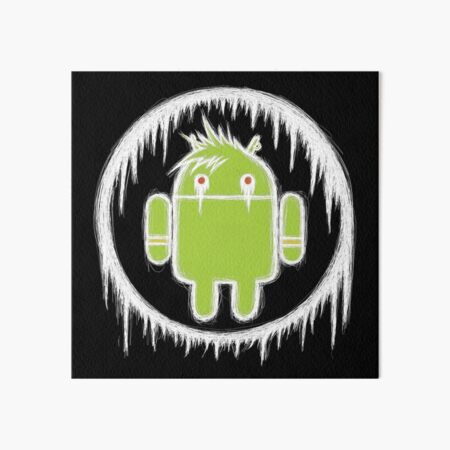 Android logo digital painting sketch white outline with color Android logo digital painting sketch white outline with color
