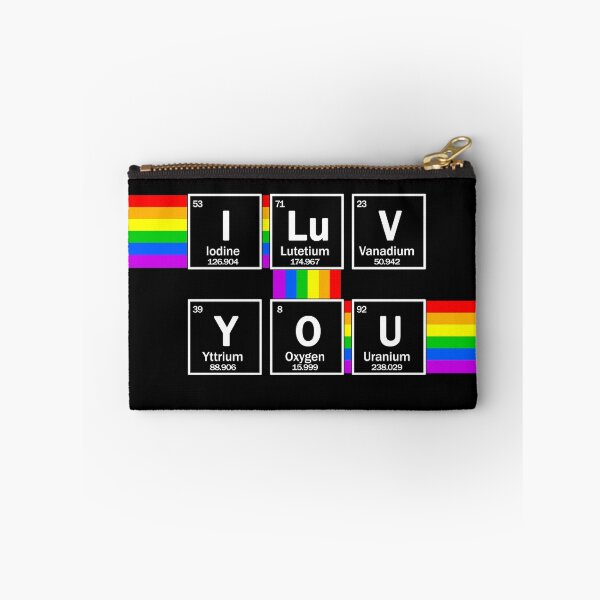 Item preview, I LOVE YOU chemical elements and LGBT flag colors designed and sold by patriotazx.