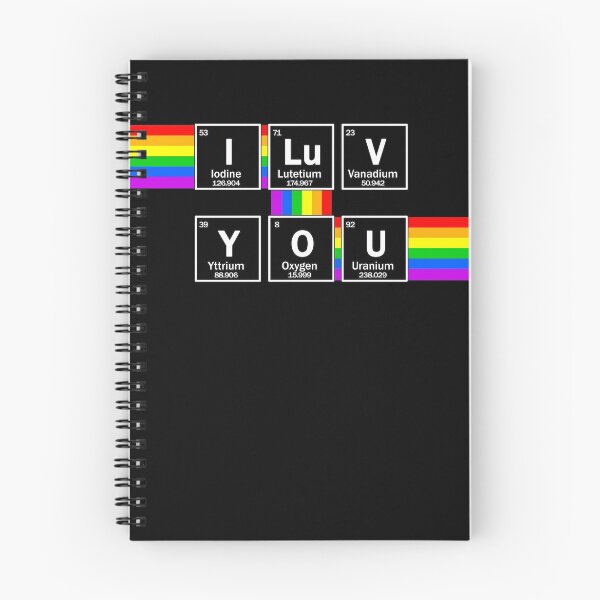 Item preview, I LOVE YOU chemical elements and LGBT flag colors designed and sold by patriotazx.