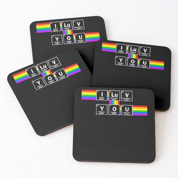 Item preview, I LOVE YOU chemical elements and LGBT flag colors designed and sold by patriotazx.