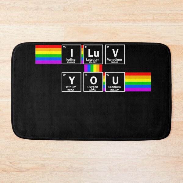 Item preview, I LOVE YOU chemical elements and LGBT flag colors designed and sold by patriotazx.