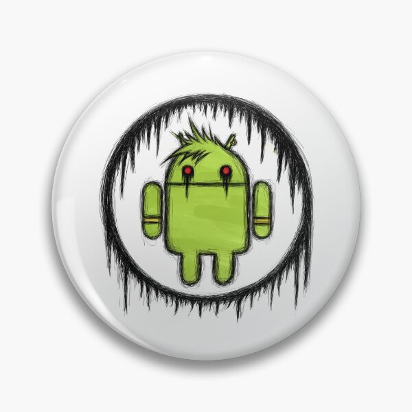 Item preview, Android logo digital painting gothic emo sketch black outline with color designed and sold by sfantujimmy.
