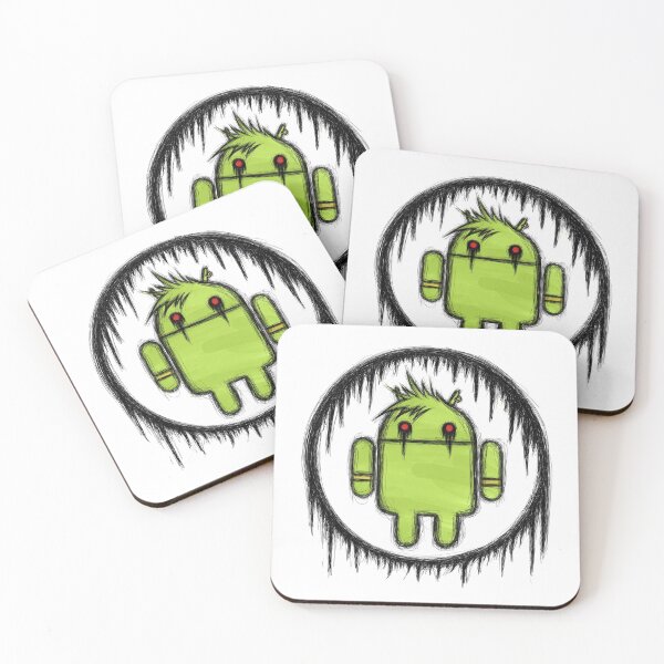 Item preview, Android logo digital painting gothic emo sketch black outline with color designed and sold by sfantujimmy.