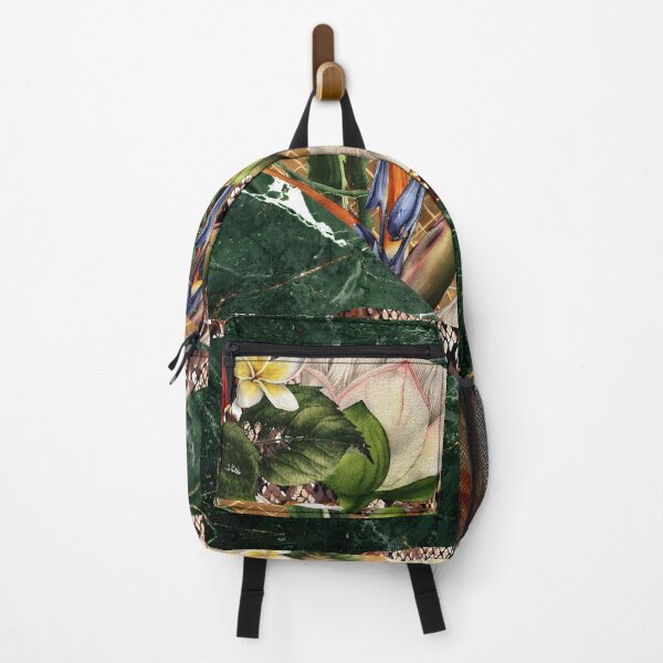 Item preview, Stylish Patterns Collage - Tropic Leaves, Gold, Green Marble, Snake Scales Print designed and sold by cadinera.