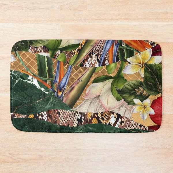 Item preview, Stylish Patterns Collage - Tropic Leaves, Gold, Green Marble, Snake Scales Print designed and sold by cadinera.
