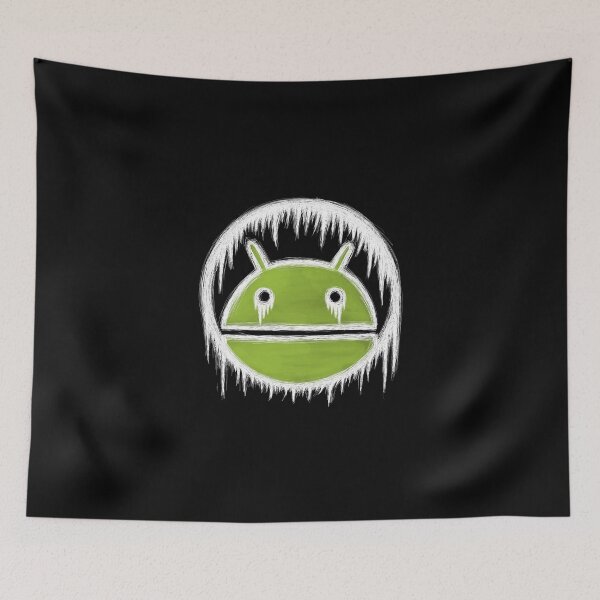 Item preview, Android logo face emo sketch white outline with color designed and sold by sfantujimmy.