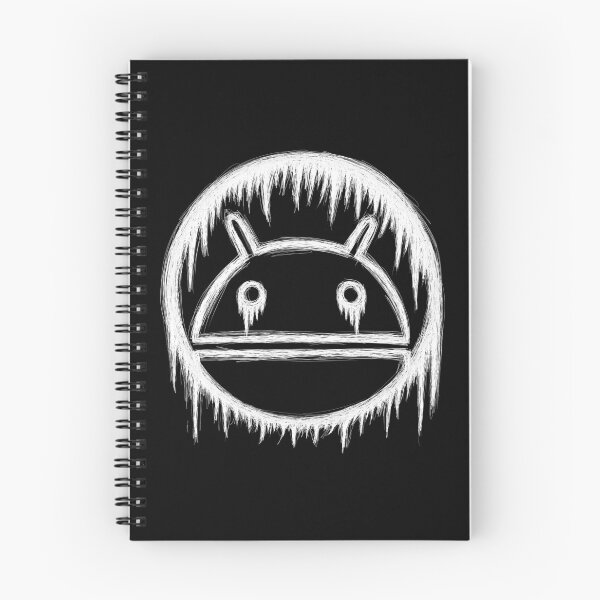 Item preview, Android logo face emo sketch white outline designed and sold by sfantujimmy.