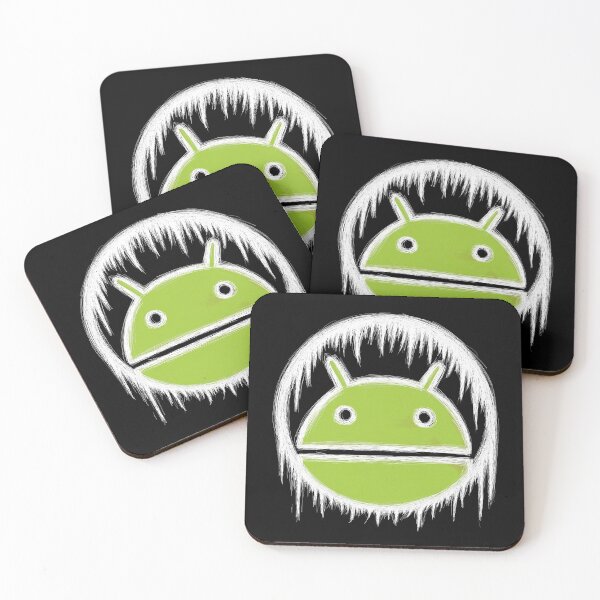 Item preview, Android logo face sketch white outline with color designed and sold by sfantujimmy.