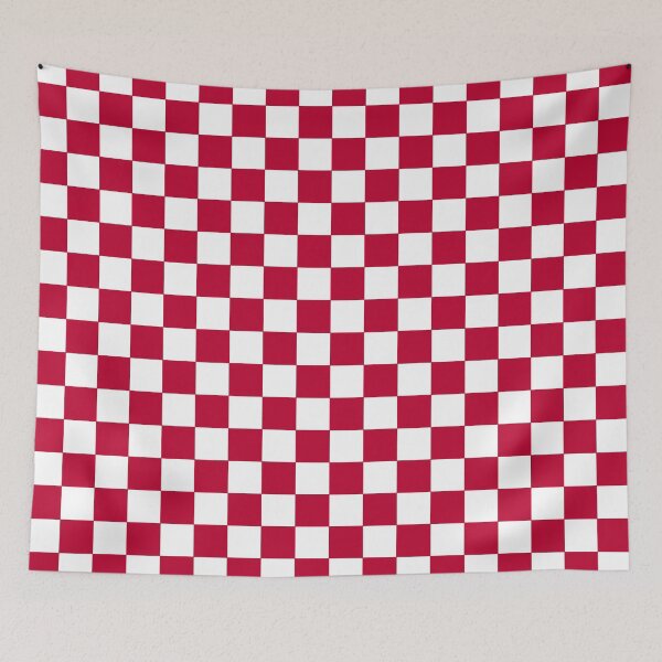Item preview, Japanese National Colors | Plaid Pattern - Crimson and White designed and sold by Dator-Abstracts.