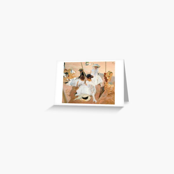 Item preview, Joaquín Sorolla - Under the awning, on the Beach at Zarauz designed and sold by Impressionist Masters.