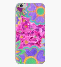 Vinilo o funda para iPhone Girly Heart-Shaped Valentine Floral Acrylic Painting