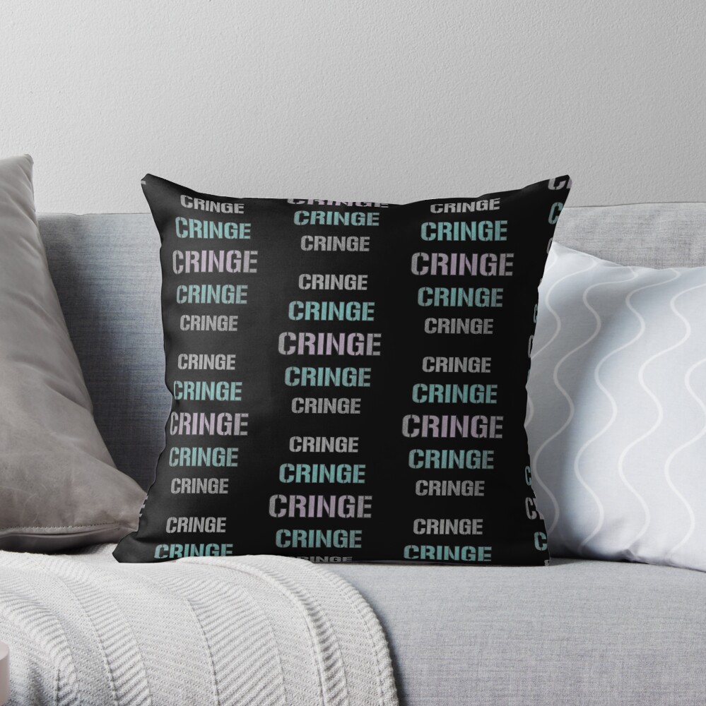 Cringe Attack funny Throw Pillow by shirtseller0703