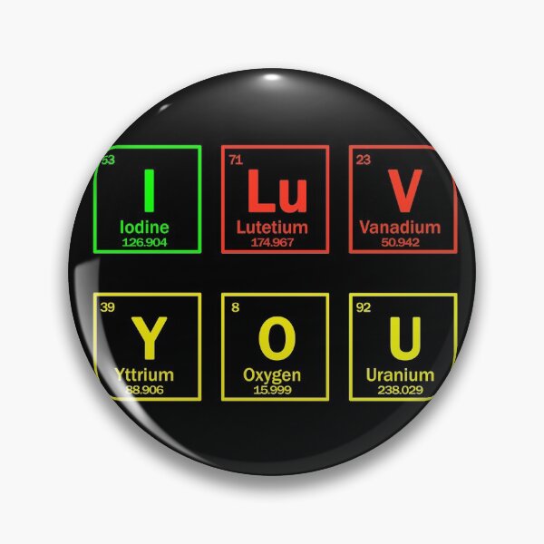 Item preview, I LOVE YOU chemical elements designed and sold by patriotazx.