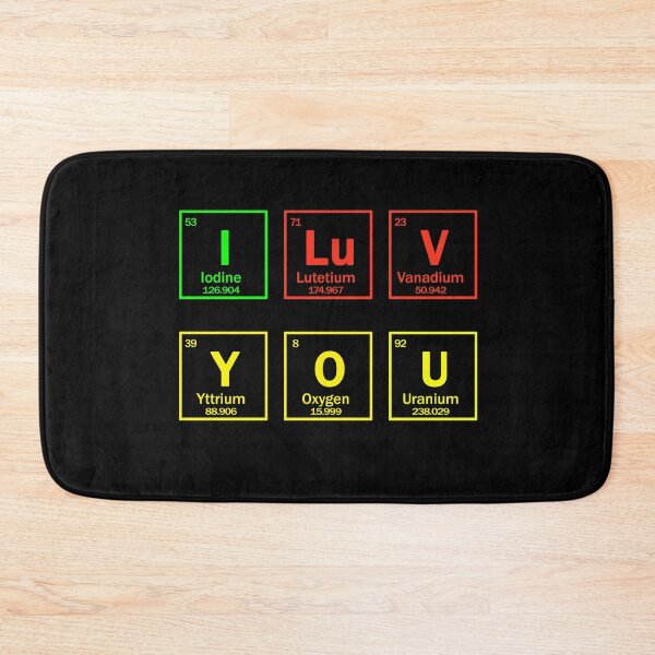 Item preview, I LOVE YOU chemical elements designed and sold by patriotazx.