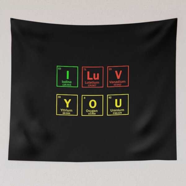 Item preview, I LOVE YOU chemical elements designed and sold by patriotazx.