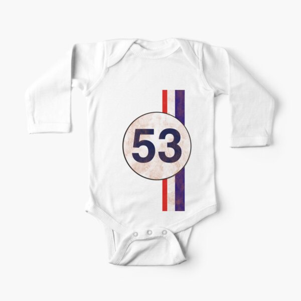 VW Herbie 53 Ocho Racing Stripes Rétro Logo Rouillé Body manches longues