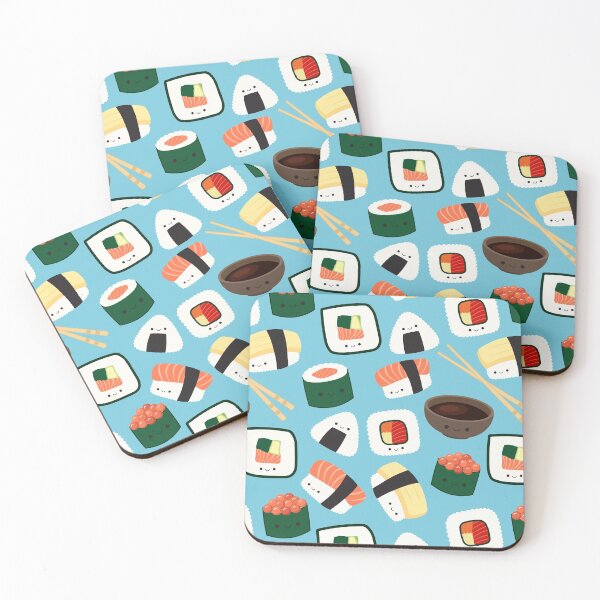 Item preview, Kawaii sushi pattern foodie designed and sold by GriffyPrints.