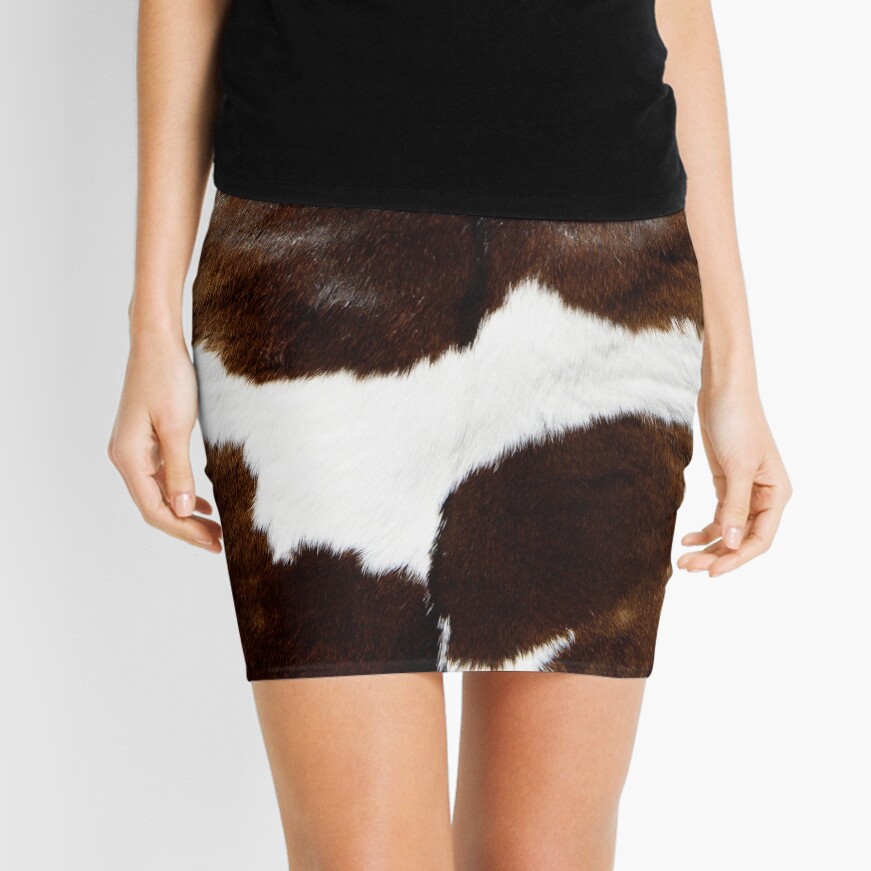 Rustic Ranch Cow Print Mini Skirt
