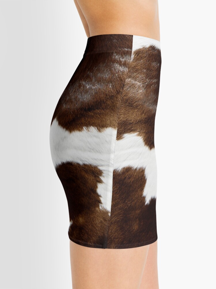 Alternate view of Rustic Ranch Cow Print Mini Skirt