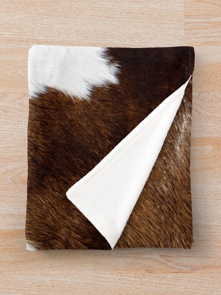 "Rustic Ranch Cow Print" Throw Blanket by cadinera Redbubble