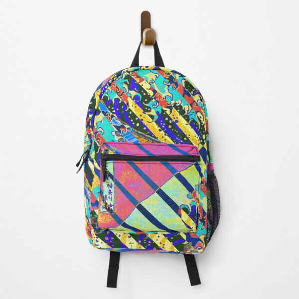 Item preview, 80s Retro Great Wave Of Kanagawa - Interlaced Lines  designed and sold by Dator-Abstracts.
