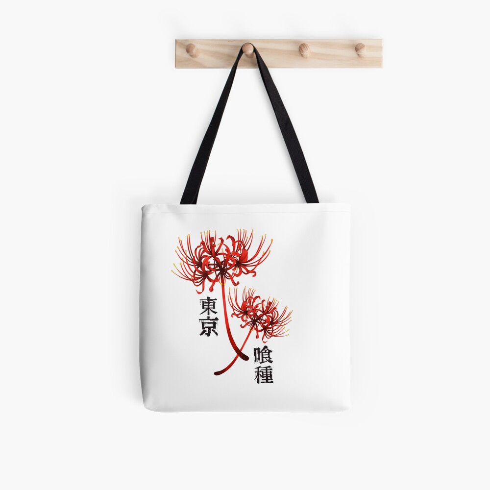 Red spider Lilly kanji Tokyo ghoul Tote Bag