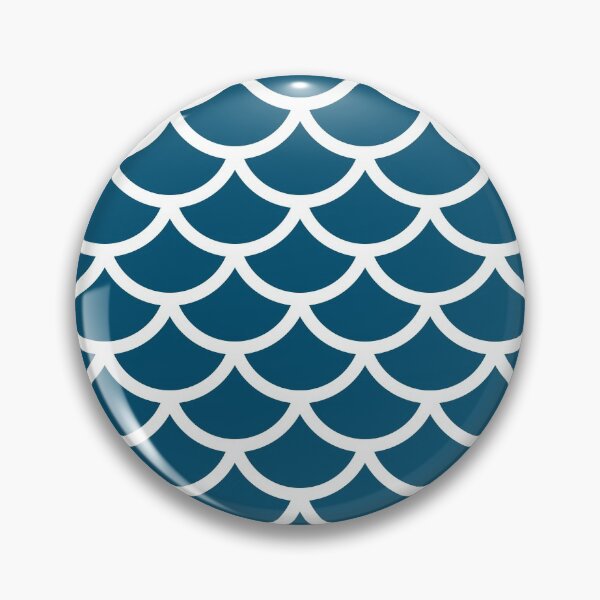 Item preview, Fish scale pattern white and blue designed and sold by TMBTM.
