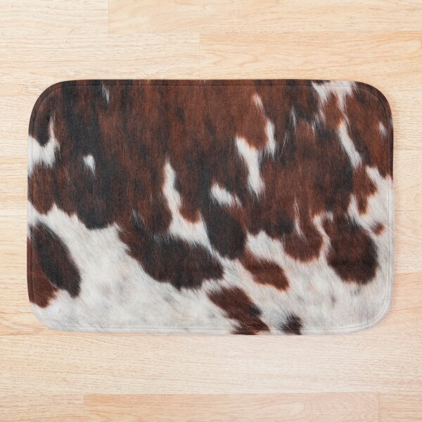 Decorative Rusty Cattle Cowhide Bath Mat
