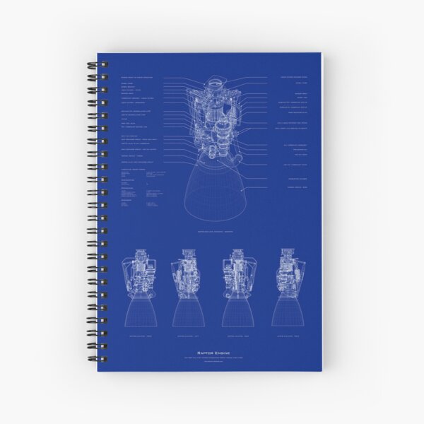 Item preview, Blueprint of SpaceX Raptor Rocket Engine designed and sold by Rocketposters.