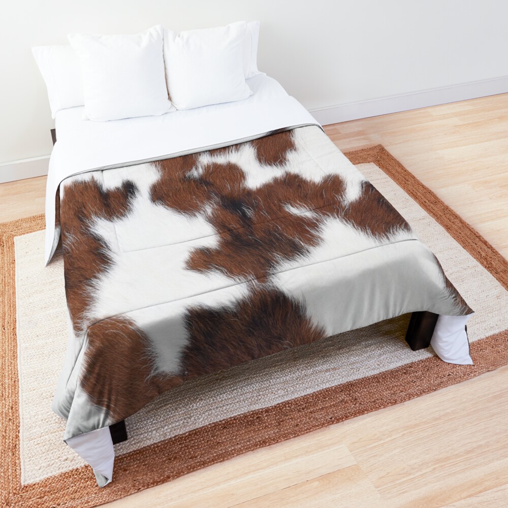 Brown Spotted Cowhide Comforter