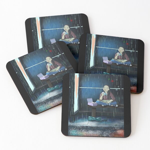 Item preview, Rainy Night at the Bus Stop designed and sold by AnxiousAcesArt.