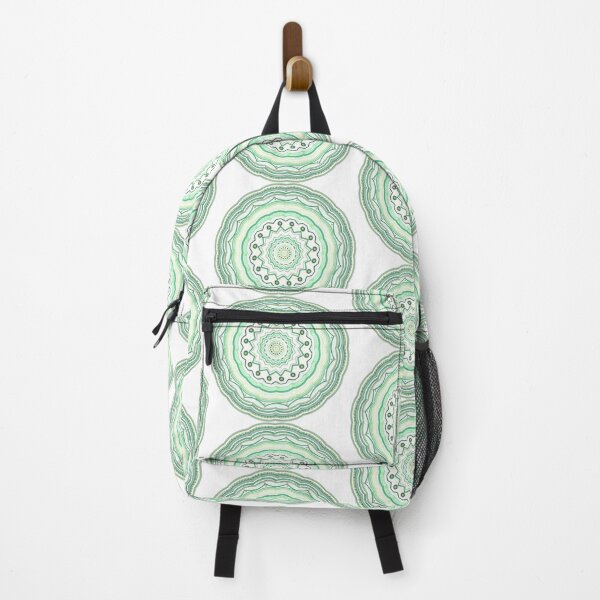 Item preview, Green yellow henna-inspired geometric pattern designed and sold by MargheritaLidia.