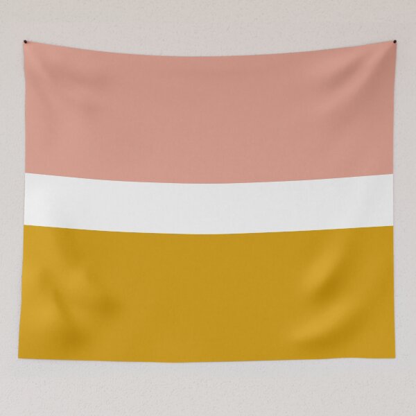 Artikelvorschau, Errötendes rosa und goldenes Senf-minimalistisches Streifen-Farbblockmuster entworfen und verkauft von kierkegaard.