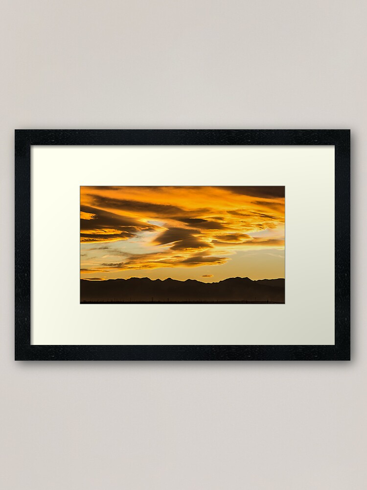 Alternate view of Sunset From The Planet Of Golden Dreams Framed Art Print