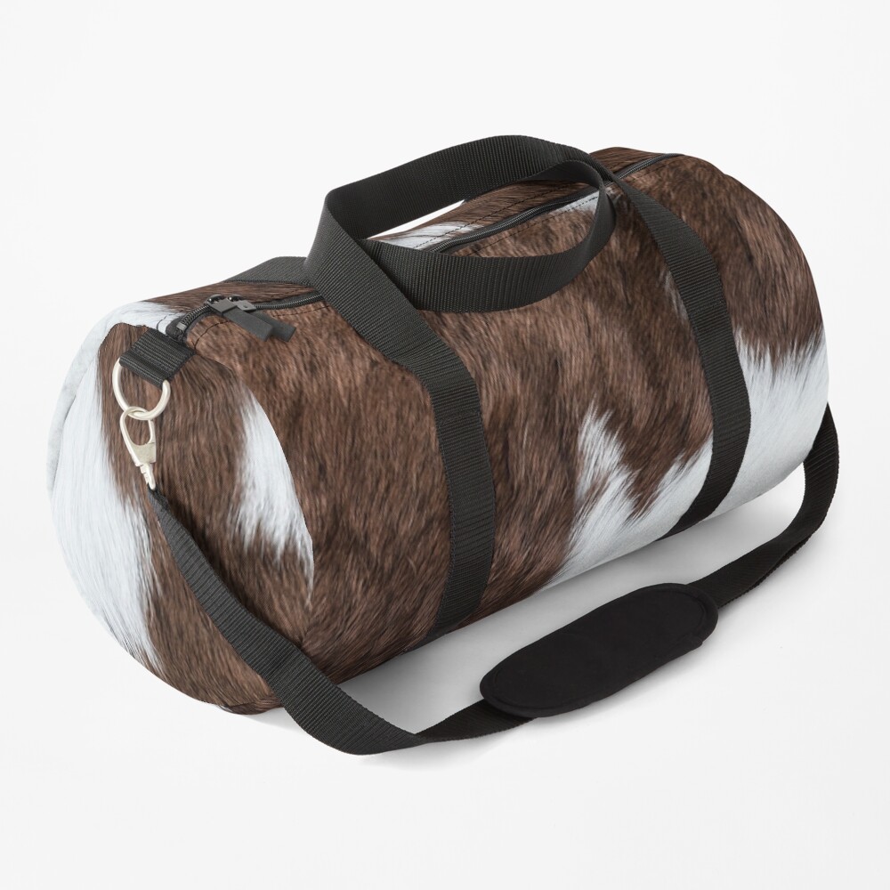 Cowhide Patch Duffle Bag