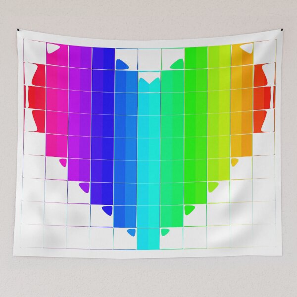 Item preview, Rainbow Mosaic Heart - Colorful Abstract Symbol (White Background) designed and sold by Dator-Abstracts.