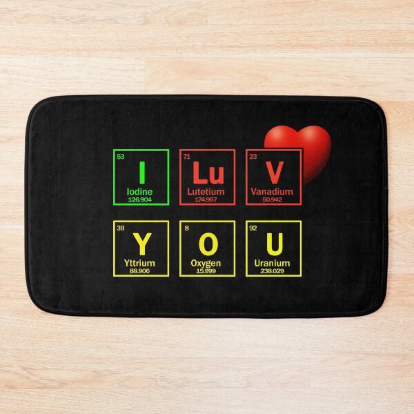 Item preview, I LOVE YOU chemical elements with red heart designed and sold by patriotazx.