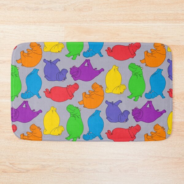 Item preview, Hippo Workout - bright rainbow designed and sold by Hippopottermiss.