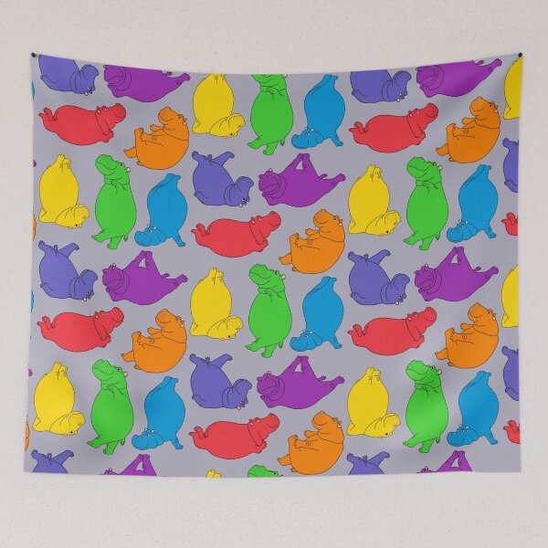 Item preview, Hippo Workout - bright rainbow designed and sold by Hippopottermiss.
