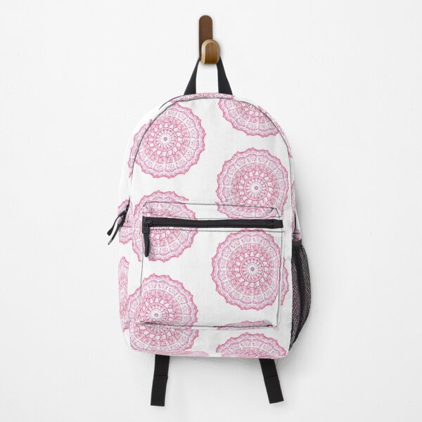 Item preview, Pink, purple handmade geometric pattern, henna-inspired designed and sold by MargheritaLidia.