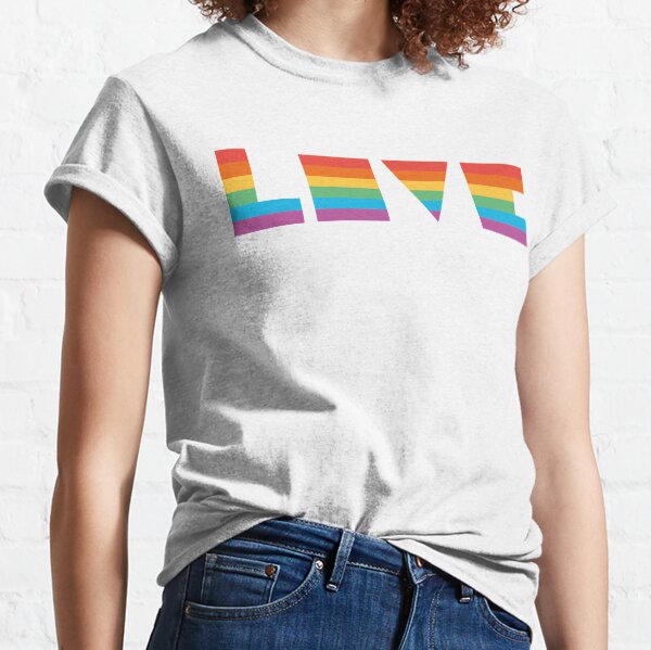 Geometric designed LOVE rainbow Tshirt Classic T-Shirt