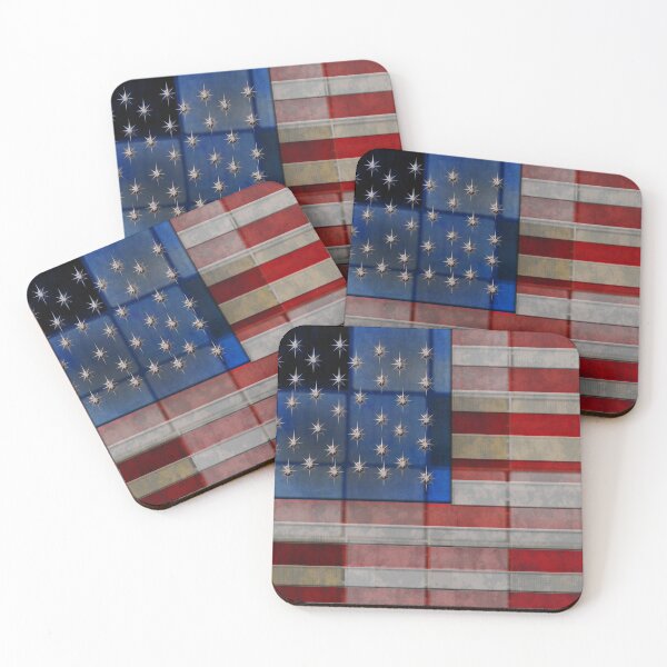 Item preview, American Flag Vintage Quilt designed and sold by bloomingvine.